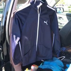 Ladies Puma Blue Zipper Jacket