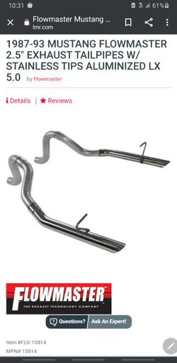 87-93 Mustang Lx Tail Pipes