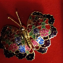 VTG. CLOISONNE' BUTTERFLY " BRAND NEW" 🌹🦋