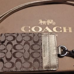 NWT Gold Coach Lanyard 