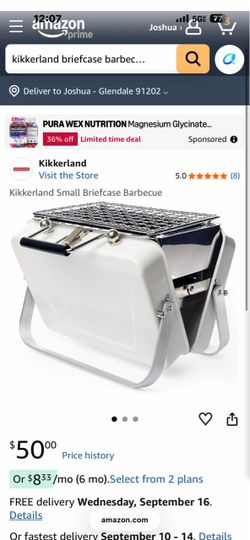 Kikkerland Small Briefcase Barbecue Grill