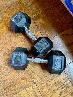 Two Hex Dumbbells – 35 lb