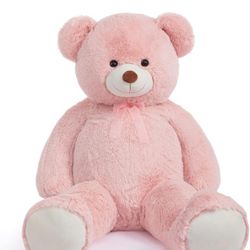 HollyHOME Giant 5-Foot Teddy Bear, Large Stuffed Animal for Birthdays and Valentine's Day, for Kids and Girlfriends, 60 Inches, Pink