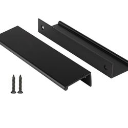 30 Pack Kitchen Cabinet Handles 5 inch Black Pulls for Dresser Drawers Door Edge Finger Pull Aluminum Alloy Hardware 