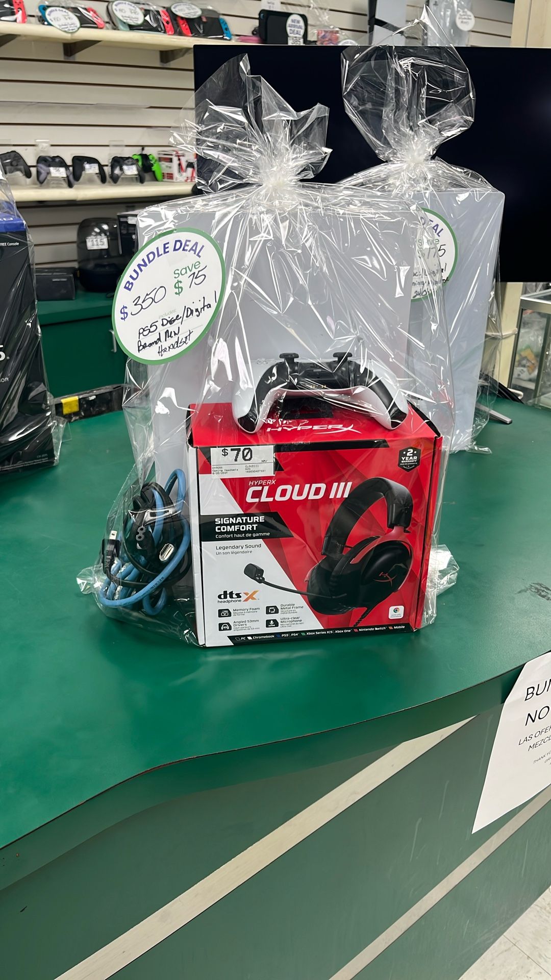 PS5 Disc Digital Bundle With Controller And Headset