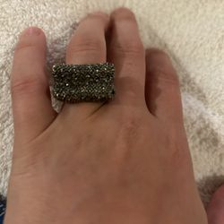 Vintage ring band  sterling silver 925  beautiful unique  size 6.5