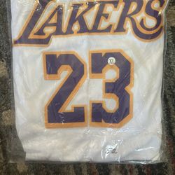 Lebron James Mens XL Jersey White LA Lakers Los Angeles 