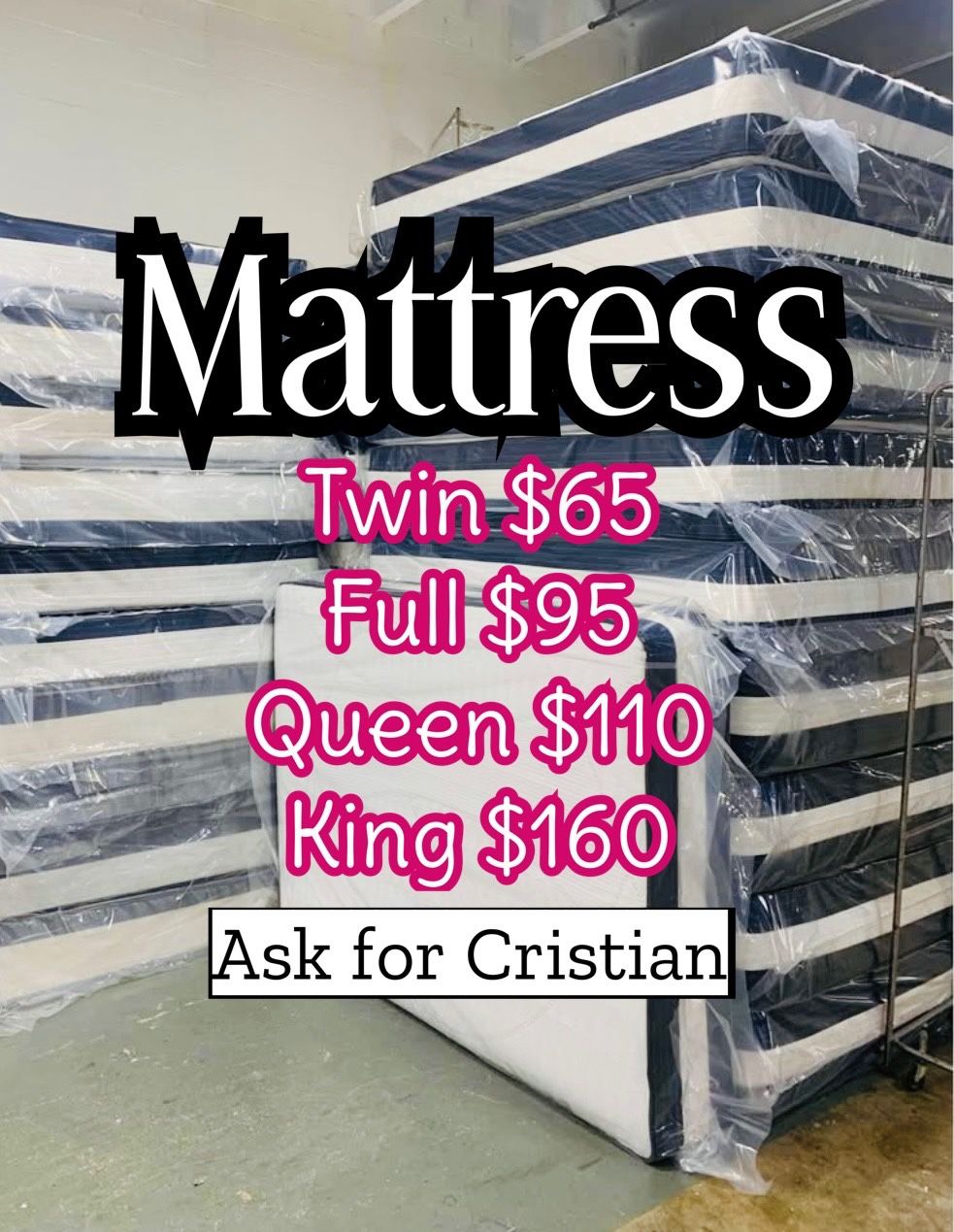 New Mattresses  Twin mattress Full mattress Queen mattress  King mattress  Colchones nuevos  Beds 