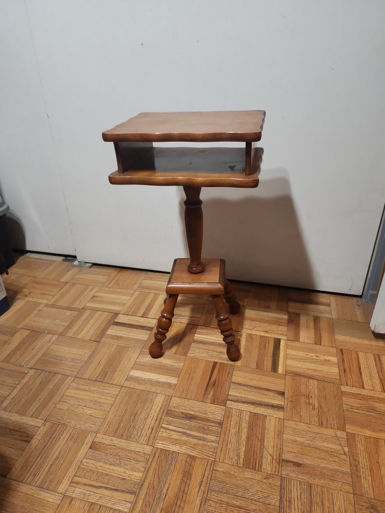 Mid Century Solid Wood Telephone Table