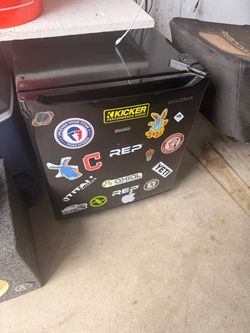 Insignia Mini Fridge Black with Stickers