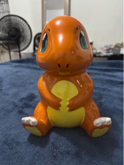 2016 Pokémon Charmander Ceramic Piggy Bank 8” Collectible Anime Rare Authentic