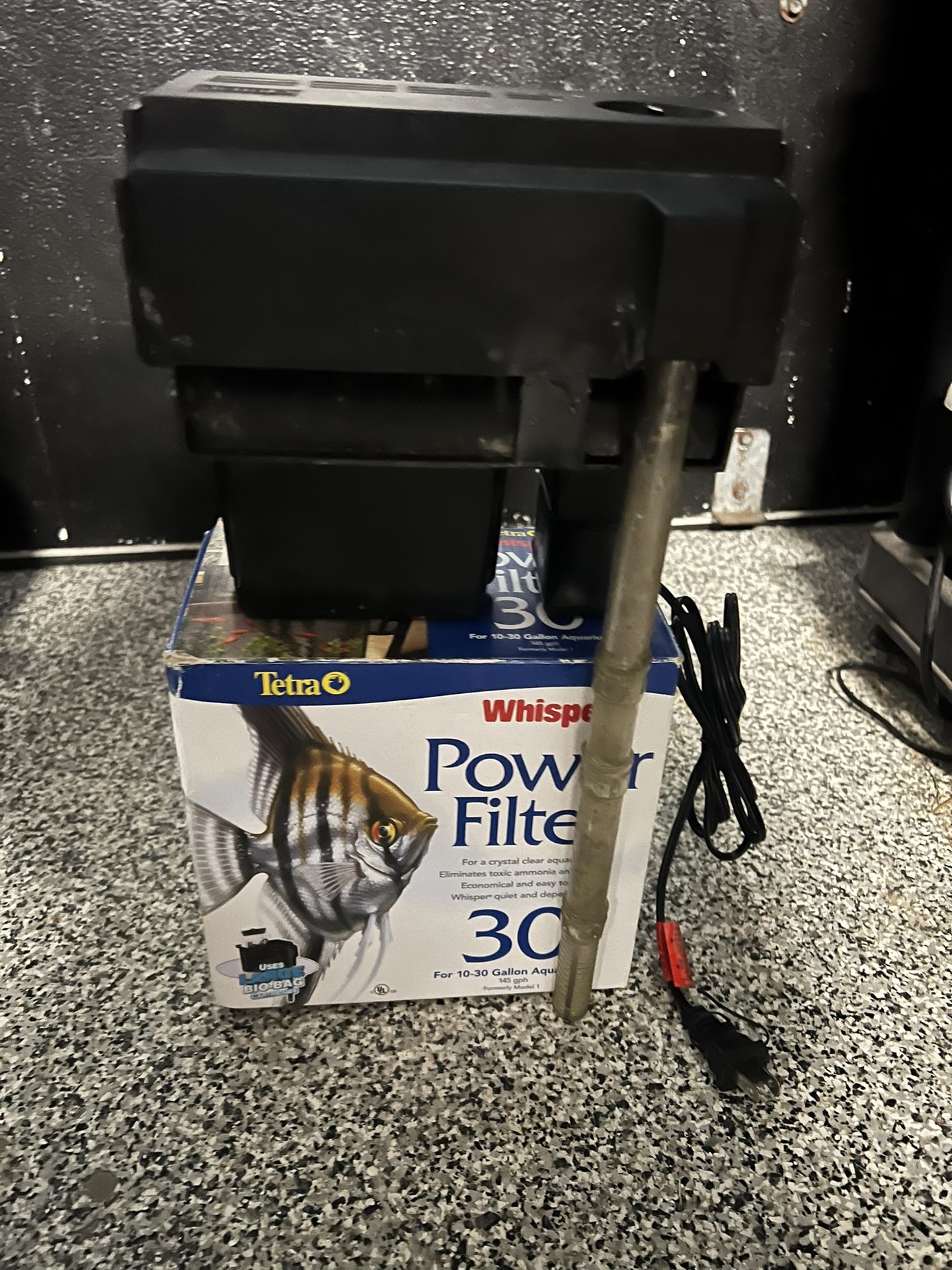 Whisper 30 Power Filter For Fish Tank Aquarium Complete Works Great!