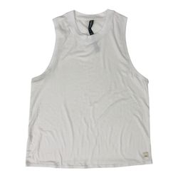 Vuori Energy Top Long Tank Shirt Women Medium M White Yoga Gym Sleeveless VW1156