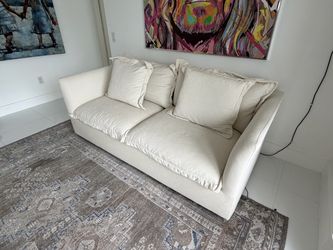 Interior define two seat sofa 80 inch - cream