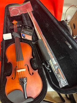 1/2 Size Violin with New Bow, Digital Tuner, Shoulder Rest, Extra Strings $80 Firm