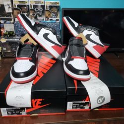 Jordan 1 Low Black Toe Deadstock! Yeezy Nike Adidas Jordan W/receipt 100%Authentic 