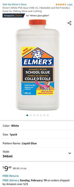 Elmer's School Liquid Glue, 946ml/ 32 oz (**NEW**) 2/$12 for Sale in  Pleasant Grove, AL - OfferUp