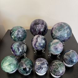 Fluorite Crystal Spheres – Bundle or Individual (Multiple Sizes)