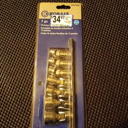 Brand New Kobalt 7-piece Universal Joint Sockets With Holder Rail