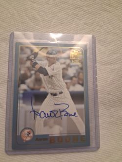 2017 Aaron Boone, Topps Archives Certified Autograph,  Card # FFA - AB, 75 of 75 Guarantee Authenticity Autograph