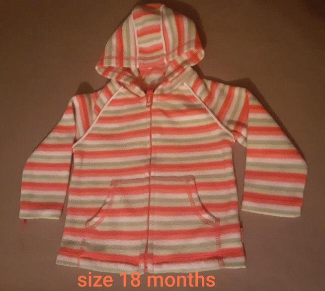 Toddler Girl 18 Month Microfleece Hoodie Jacket