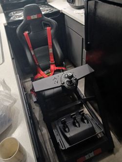 Next Level Racing GT track simulator w/ logitech pedals and shifter also Thrustmaster, Fanatec, Moza compatible