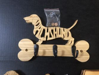 Wood Handmade Dachshund Leash Holder