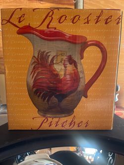 Le Rooster Pitcher & Salt - Pepper Set