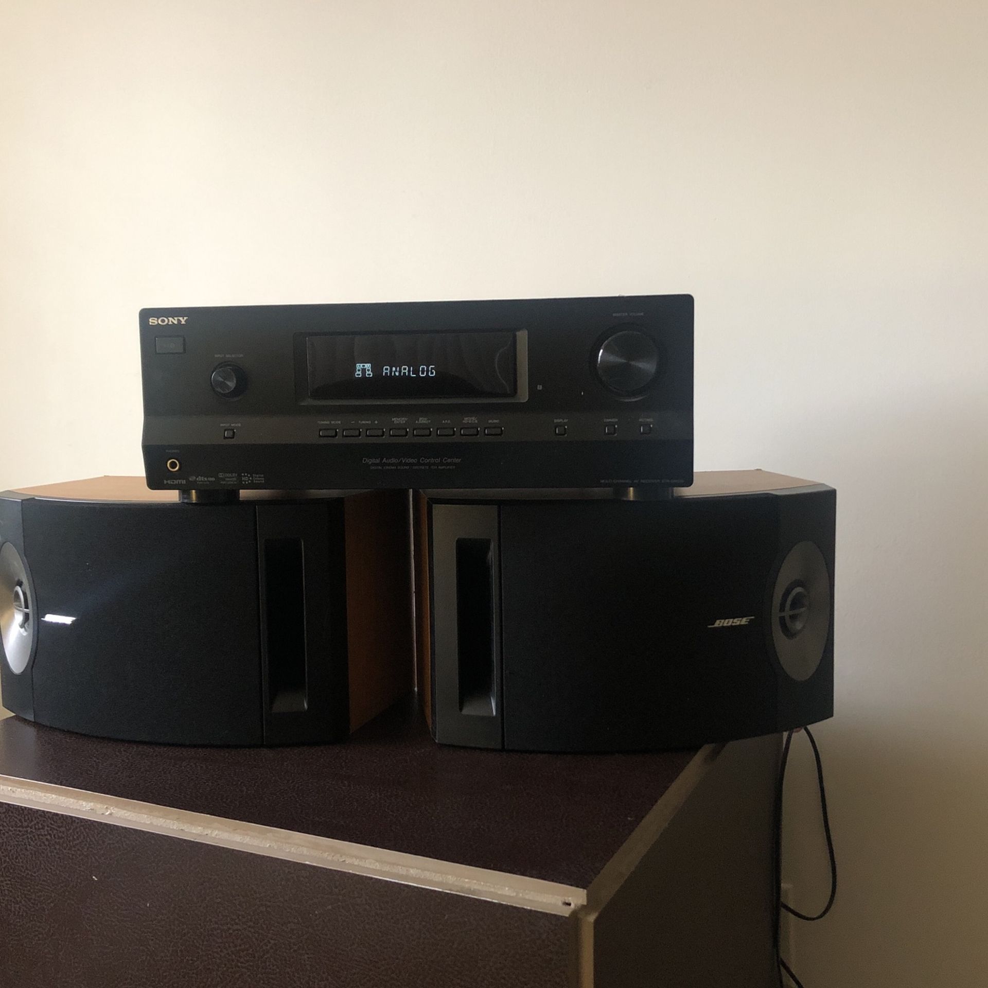 Sony Receiver  BOSE 201 Speakers