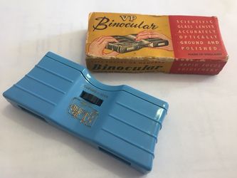 Vintage Mini Oculars EDNALITE Extending Binocular, Opera Glasses With Original Box . Poker Size antique scientific glass lenses