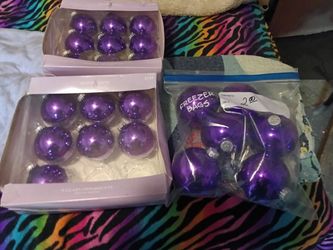 Purple Glass Ornaments