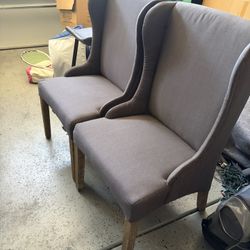 2 Gray Dining Chairs
