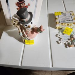 Precious Moments Snowman & Ornament