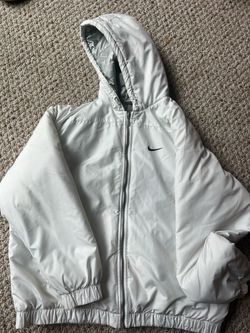 Nike White Puffer Jacket with Hood