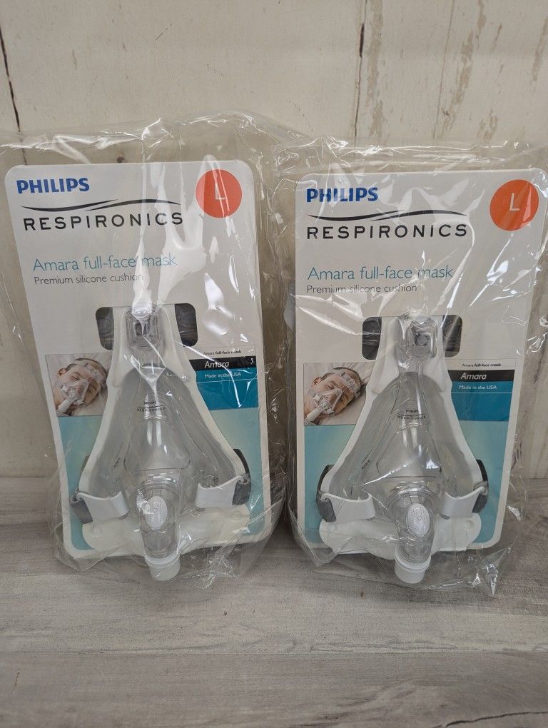 Lot of 2 Phillips Amara Full Face Mask Large #1090204
