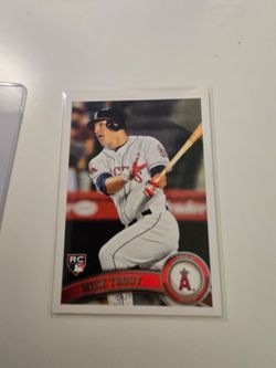 Missing foil topps logo Mike Trout Rookie Card Angels MLB