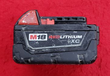 Milwaukee 18V M18 Red Lithium XC 3.0Ah Battery Pack - Extended Capacity - Battery Only - No Charger - No Tool - Working 