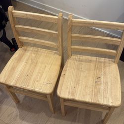 Wooden Kids homeschool chairs