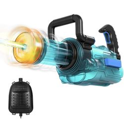 Gatling-Style Electric Water Gun with LED – 55ft Squirt Gun with 3000cc Backpack Tank