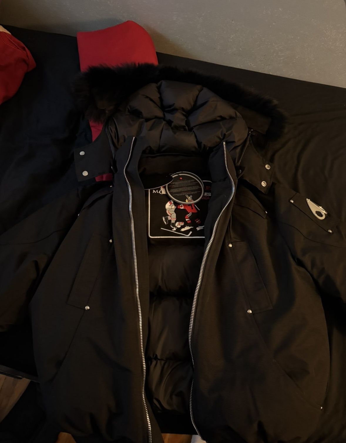 Moose Knuckles Men's Black Bomber Jacket