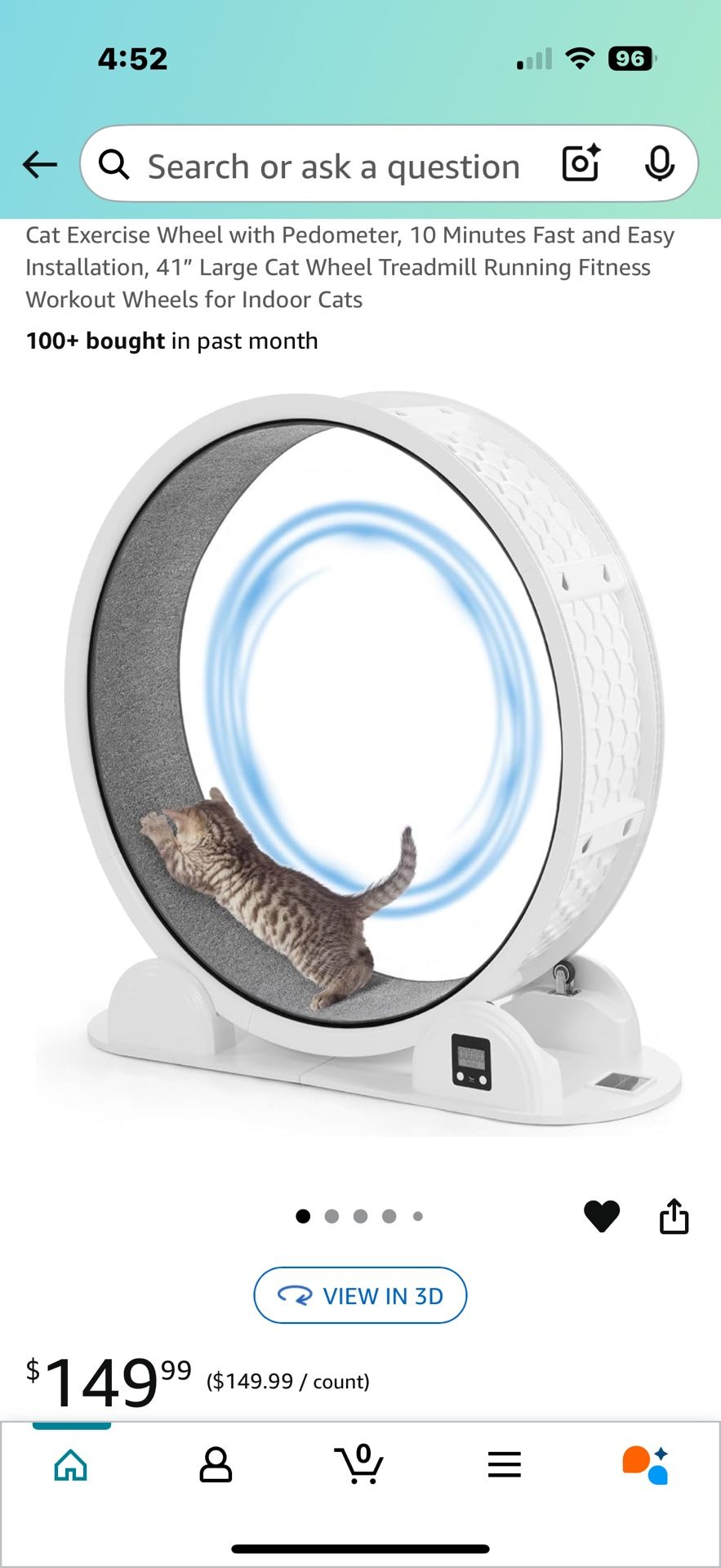 Cat Exercise Wheel Solar Powered 