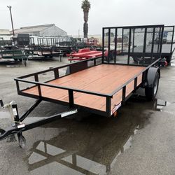 2025 Carson Trailer Black Standard Utility 6.5’ X 12’ 2.9K GVWR 