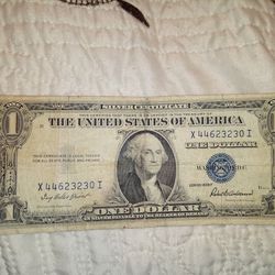 1935F $1 Silver Certificate Dollar Bill