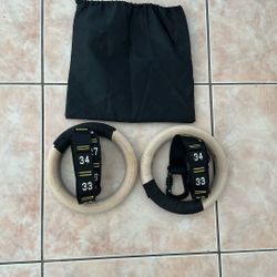 Gymnastic Rings Wooden Gym Rings 1.25"