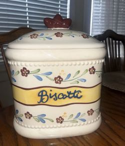 vintage Nonni's Biscotti ceramic cookie jar