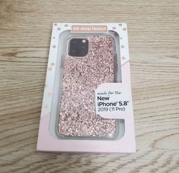 NEW Pink/Rose Gold Sparkle Glitter iPhone 11 PRO Phone Case