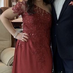 Formal dress - Burgundy, Floor length from JJ House