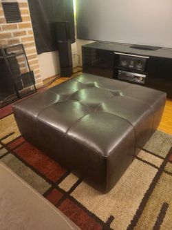 Leather Ottoman