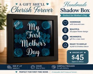 My First Mother’s Day Shadow Box – Handmade Gift 🌸