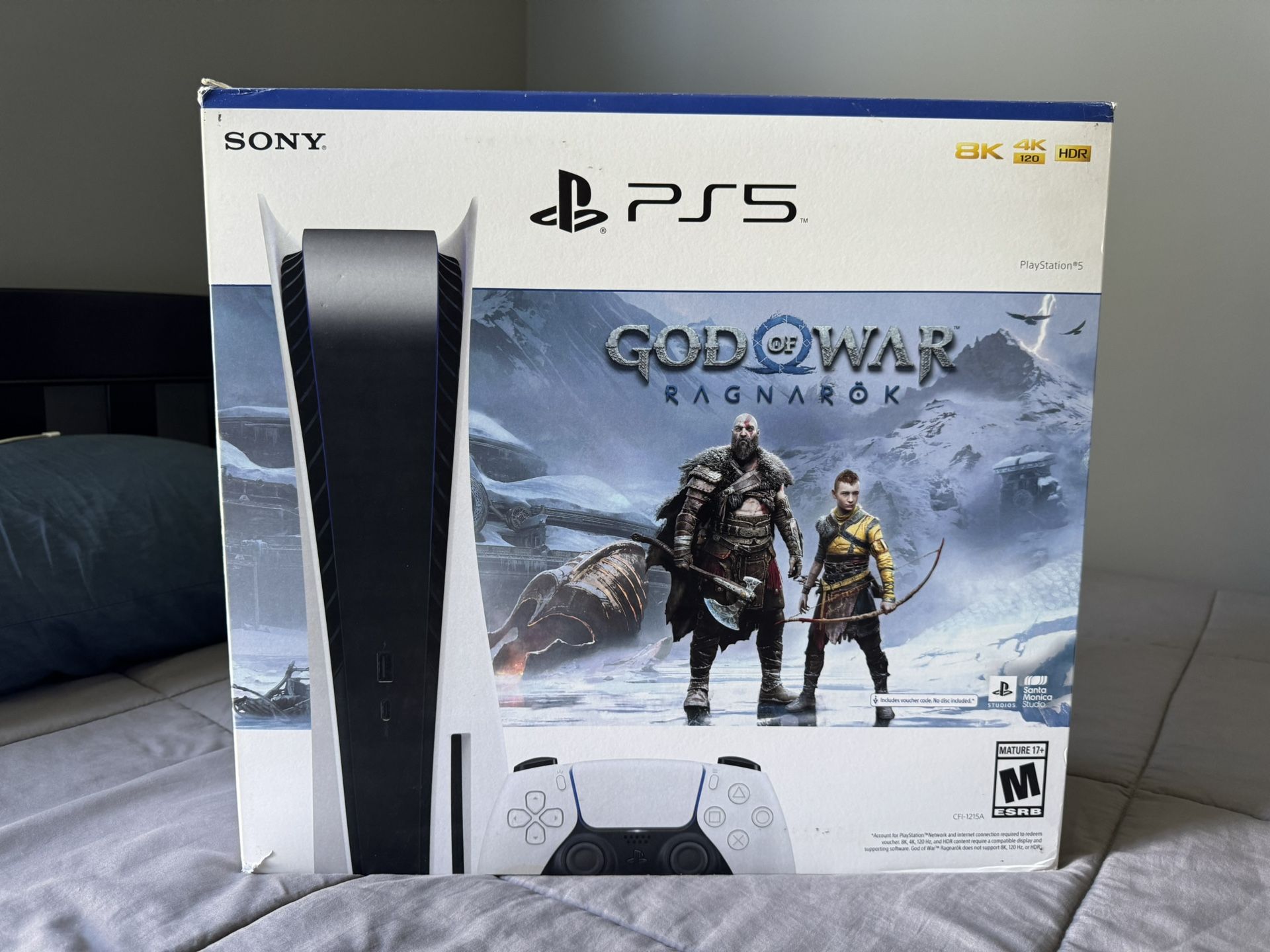 PlayStation 5 Disc Edition Bundle – 2 Controllers (White & Galactic Purple) + Dual Charger + Original Box